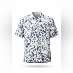 Vintage 90s No Fear Men’s Hawaiian Button Up Short Sleeve Pocket Shirt Size L‌‌‌